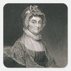 Sticker Carré Abigail Adams, gravé par G.F. Storm (fl.c.1834)