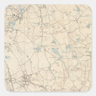 Sticker Carré Abington, le Massachusetts