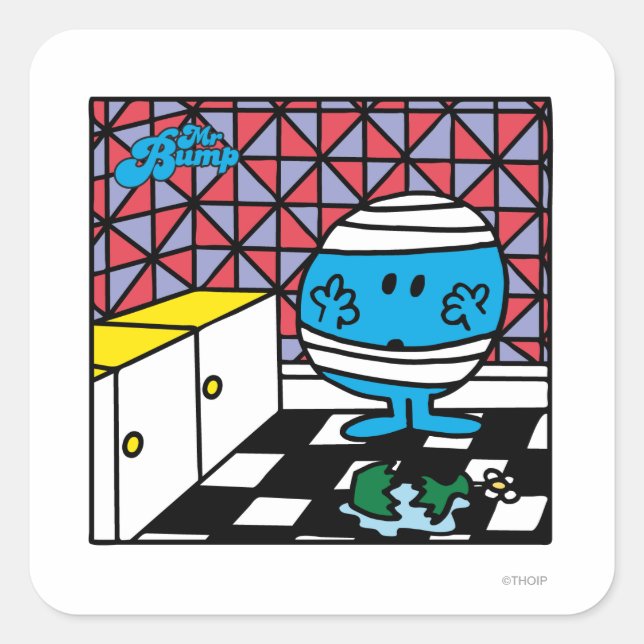 Sticker Carré Accident de cuisine de M. Bump | (Devant)