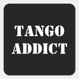 Sticker Carré Accro au Tango Tanguero Tango Argentin 