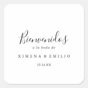 Sticker Carré Accueil minimaliste simple du Mariage espagnol