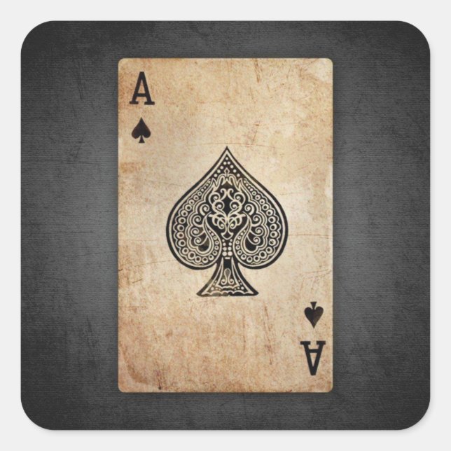 Sticker Carré Ace of spades (Devant)