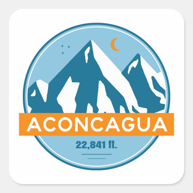 Sticker Carré Aconcagua Stars Moon (Devant)