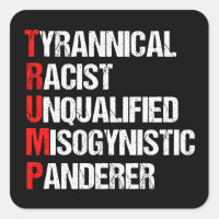 Acronyme drôle d'anti-Trump d'humour politique