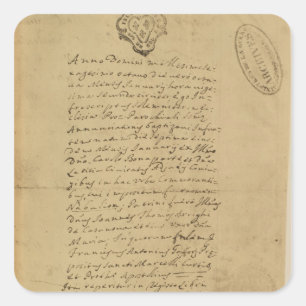 Sticker Carré Acte de la naissance du napoléon, 1769