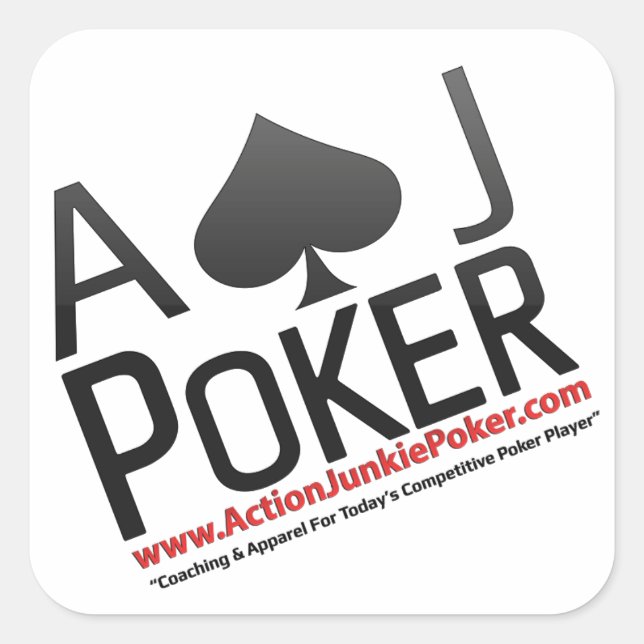 Sticker Carré Action Junkie Poker (Devant)