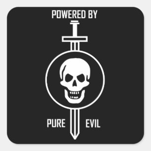 Sticker Carré Actionné par mal pur