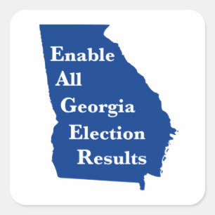 Sticker Carré Activer tous les résultats des élections en Géorgi