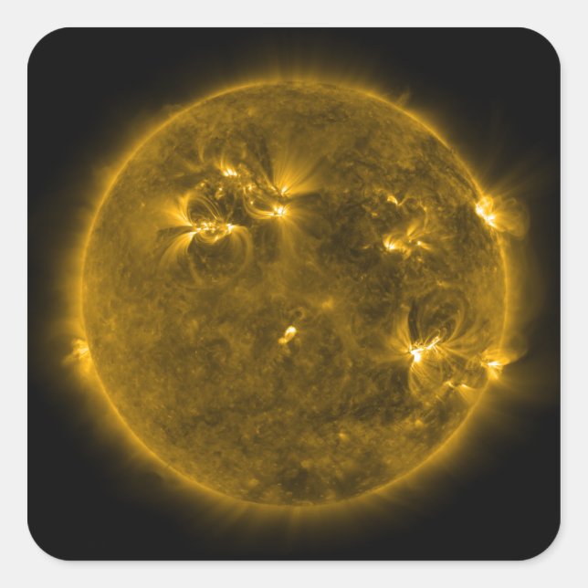 Sticker Carré Activité solaire sur le Soleil 4 (Devant)