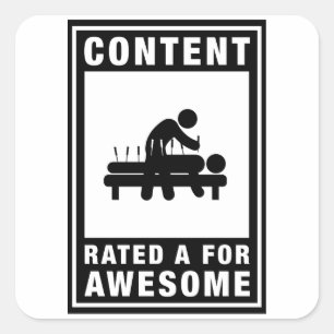 Sticker Carré Acuponcture