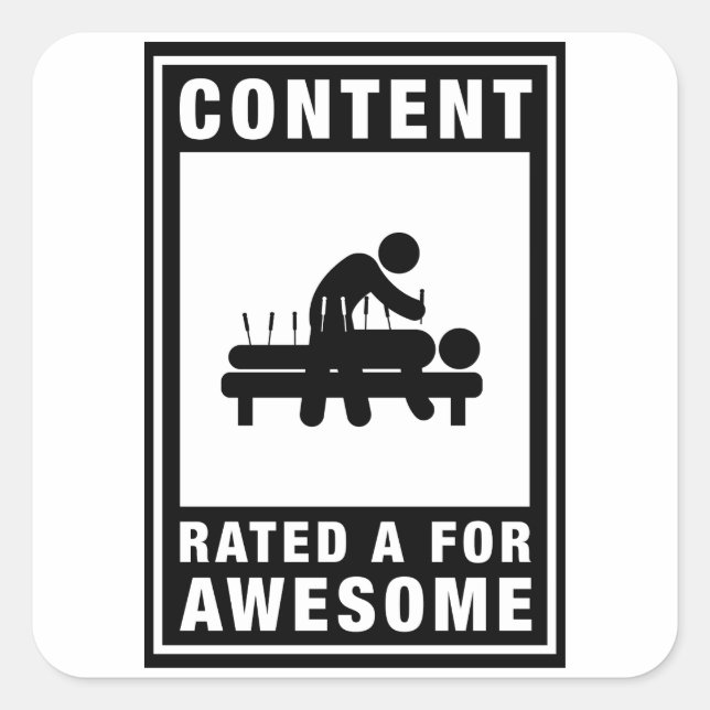 Sticker Carré Acupuncture (Devant)