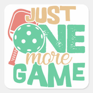 Sticker Carré Addiction Au Pickleball : Juste Un De Plus Jeu Chu