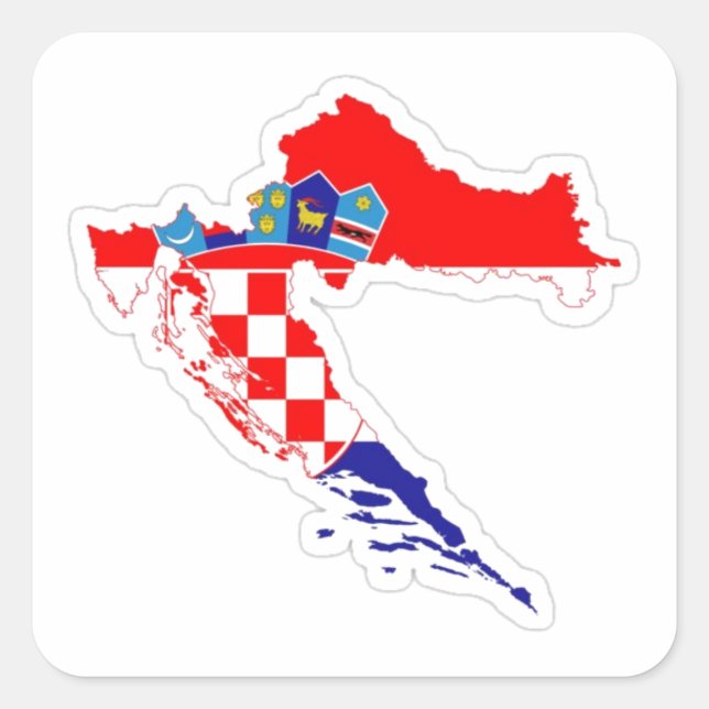 Sticker Carré Adesivo recuerdo de Croacia (Devant)