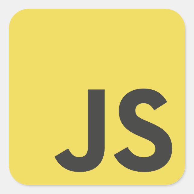 Sticker Carré Adhésif Javascript (Devant)