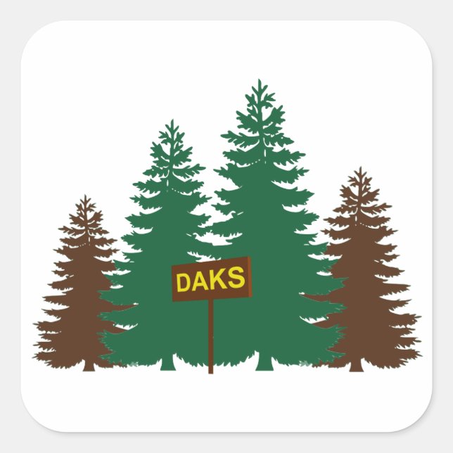 Sticker Carré Adirondacks (Devant)