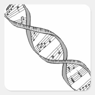 Sticker Carré ADN musical