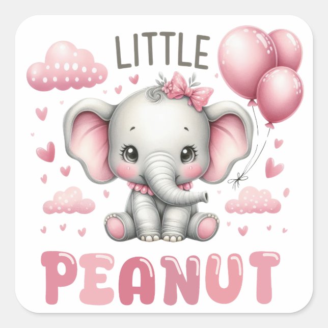 Sticker Carré Adorable Girl Little Peanut  (Devant)