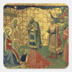 Sticker Carré Adoration des Magi, détail d'un carreau de