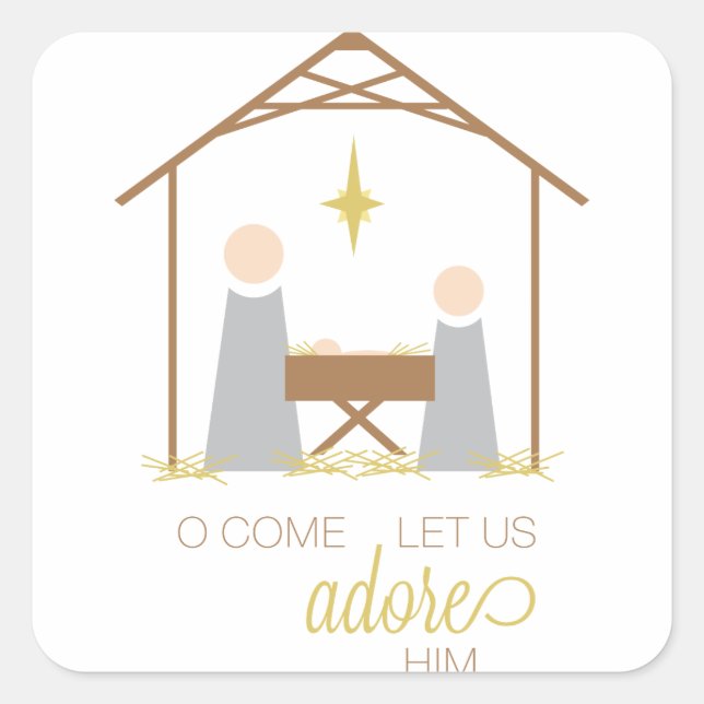 Sticker Carré Adore-Le (Devant)