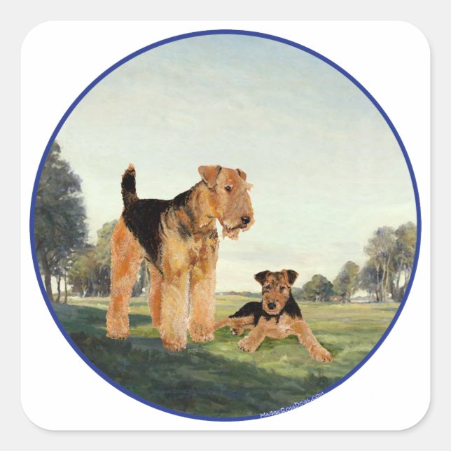 Sticker Carré Adult et pup (Devant)