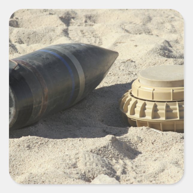 Sticker Carré Affichage statique d'une coque de commande convert (Devant)