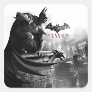 Sticker Carré Affiche AC - Batman Gargoyle Ledge