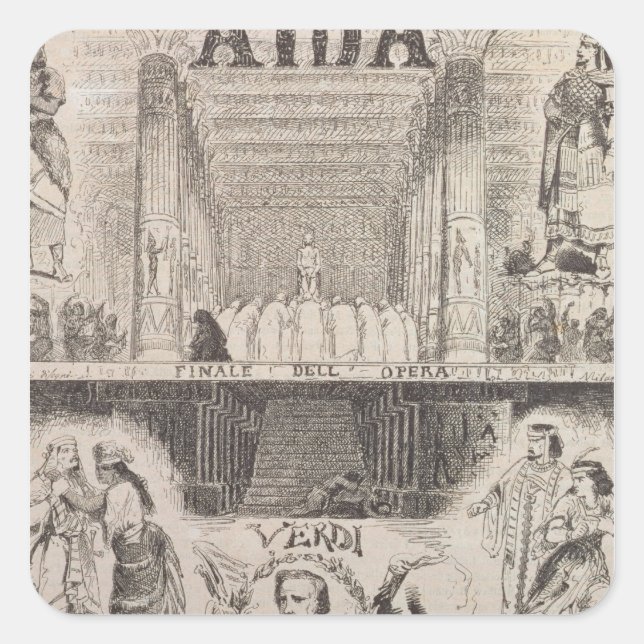 Sticker Carré Affiche annonçant une performance (Devant)