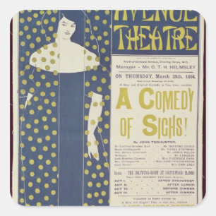 Sticker Carré Affiche publicitaire A Comedy of Sighs