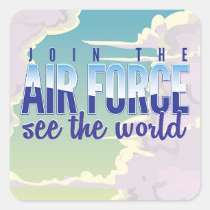 Sticker Carré Affiche Rejoignez l'armée de l'air