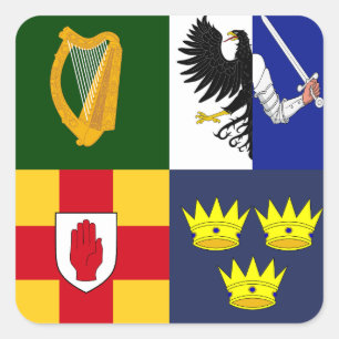 Sticker Carré Afficher vos couleurs - Armoiries d'Irlande