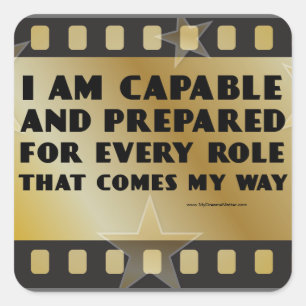Sticker Carré Affirmations positives pour Acteurs Acteurs Stars