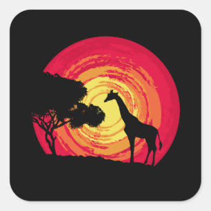 Sticker Carré African sunset