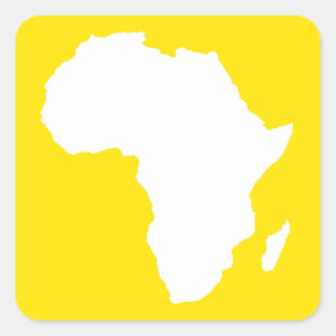 Sticker Carré Afrique Audacieuse Jaune Dorée