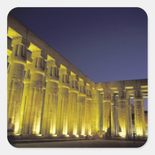 Sticker Carré Afrique, Egypte, Louxor. Cour solaire d'Amenhotep