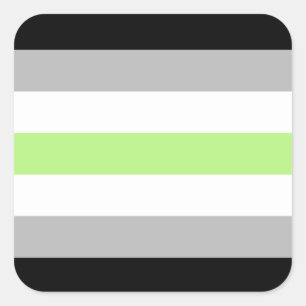 Sticker Carré Agender Pride