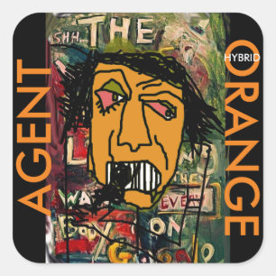 STICKER CARRÉ AGENT ORANGE HYBRID