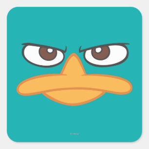 Sticker Carré Agent P Face