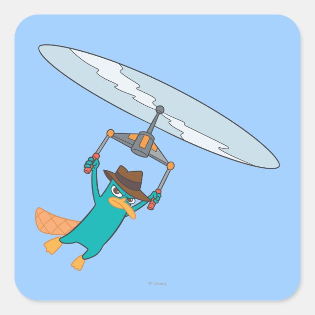 Sticker Carré Agent P Flying (Devant)