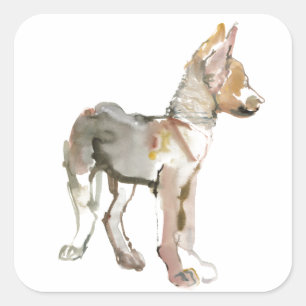 Sticker Carré Agiter