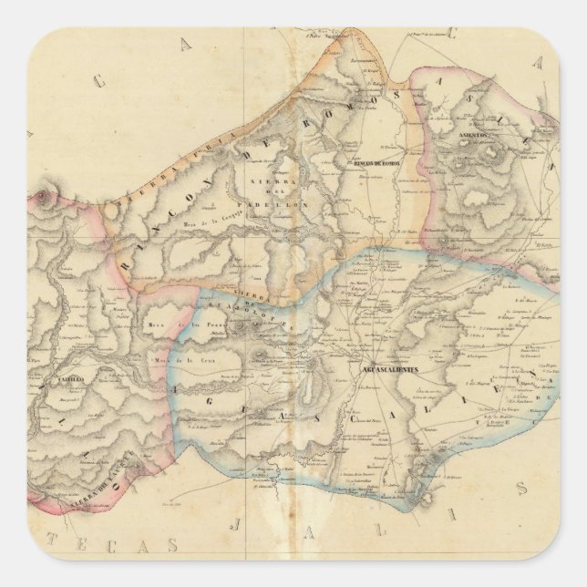 Sticker Carré Aguascalientes, Mexique (Devant)