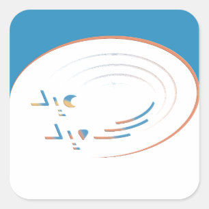 Sticker Carré Aïd el-Fitr, Spirales of Joy (encadré)