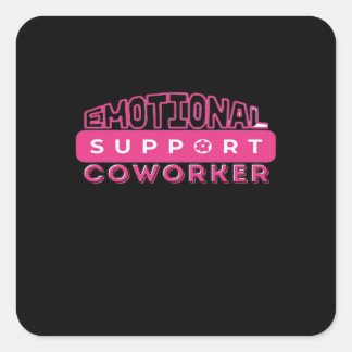 Sticker Carré Aide émotionnelle Coworker rose Fleur essentielle