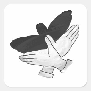 Sticker Carré Aigle de silhouette