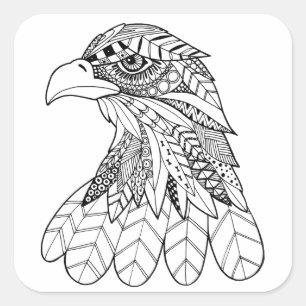 Sticker Carré Aigle inspiré