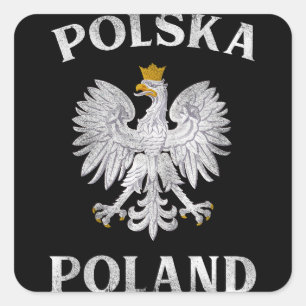 Sticker Carré Aigle Polonais T Pologne Armoiries Polska