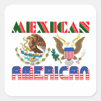 Sticker Carré Aigles Mexicains Américains