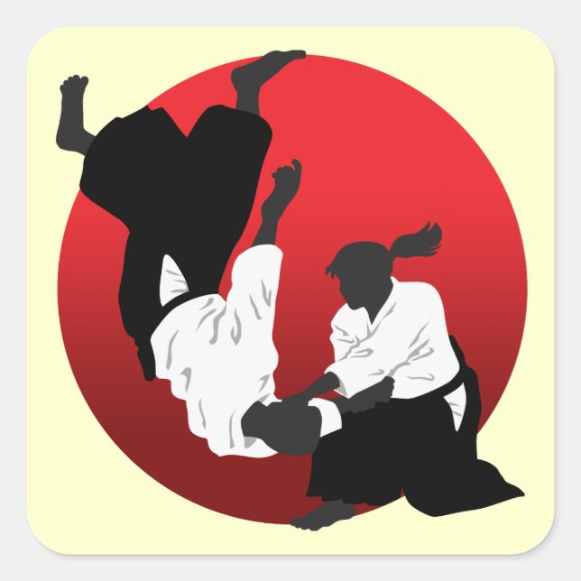 Sticker Carré Aikido (Devant)