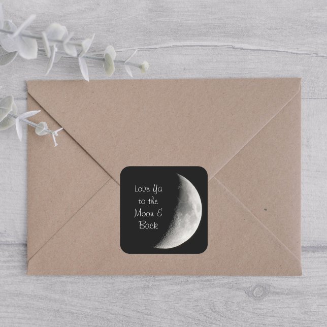 Sticker Carré Aimez-vous à la Lune et retour (Créateur téléchargé)