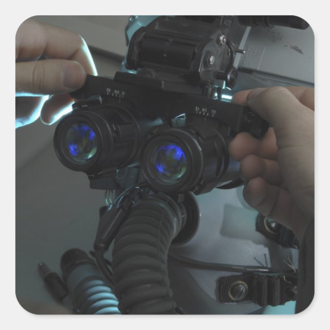 Sticker Carré Airman ajuste la durée de l'oeil (Devant)