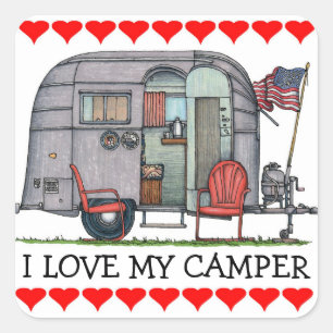 Sticker Carré Airstream